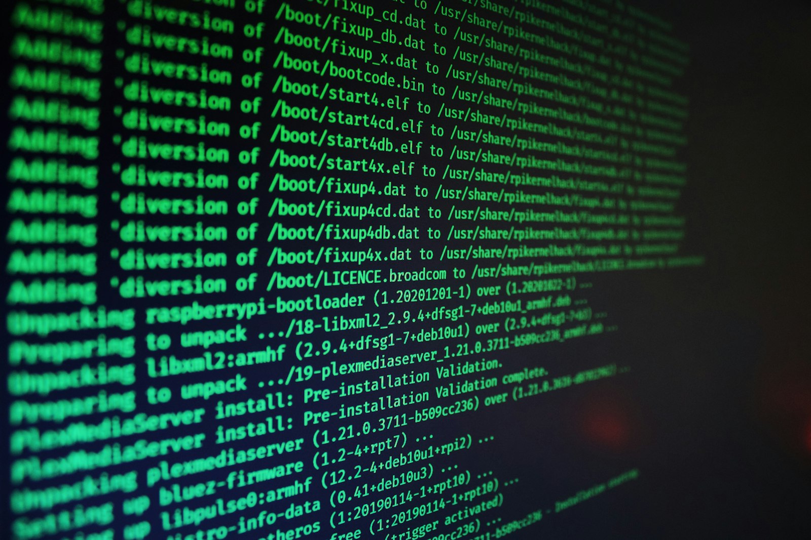 Green code on a dark terminal screen — what an AI crawler actually reads